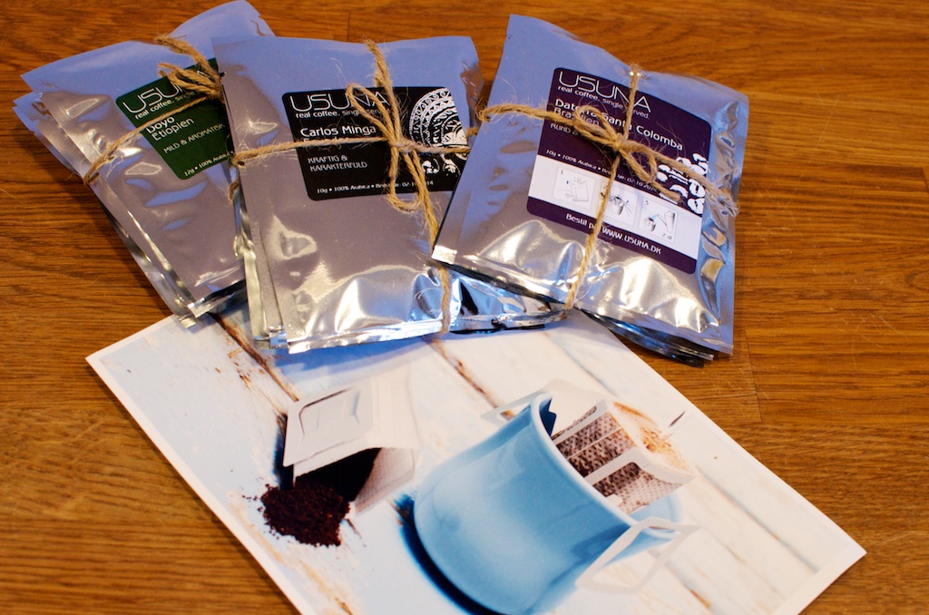 Usuna tilbyder tre forskellige kaffer i sine kaffebreve